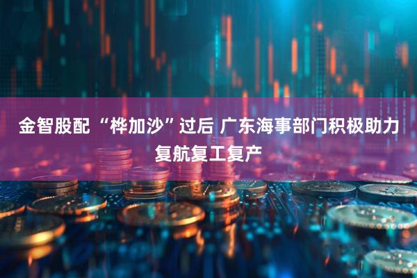 金智股配 “桦加沙”过后 广东海事部门积极助力复航复工复产